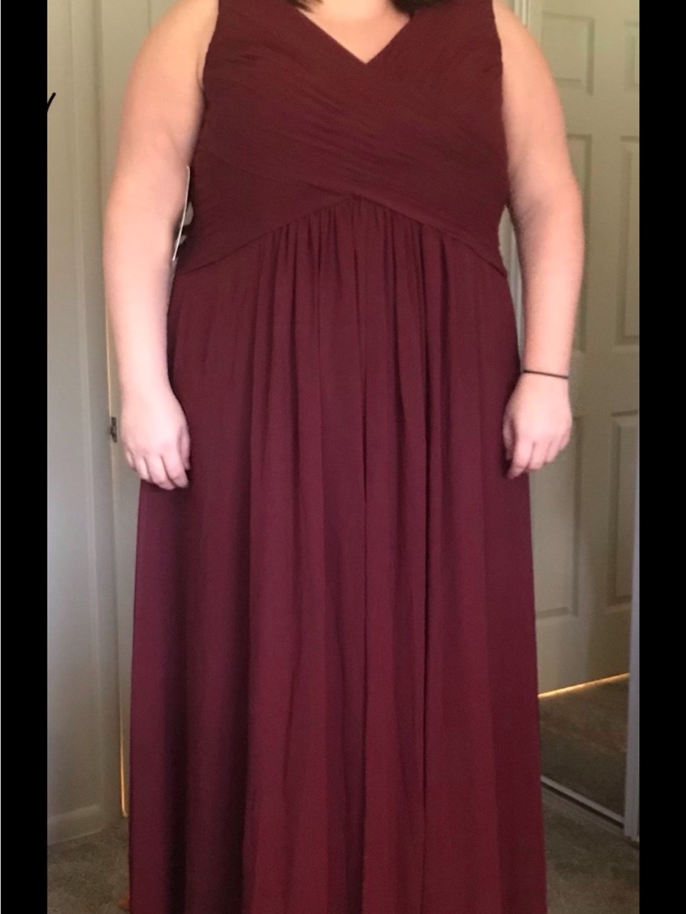 Azazie Cabernet V-Neck Bridesmaid Dress